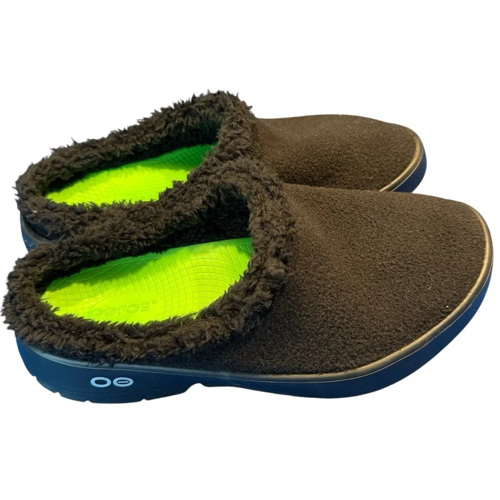 Oofos Oocoozie Mule Shoes Mens 9.5/EU 42.5 - Black - Picture 5 of 9
